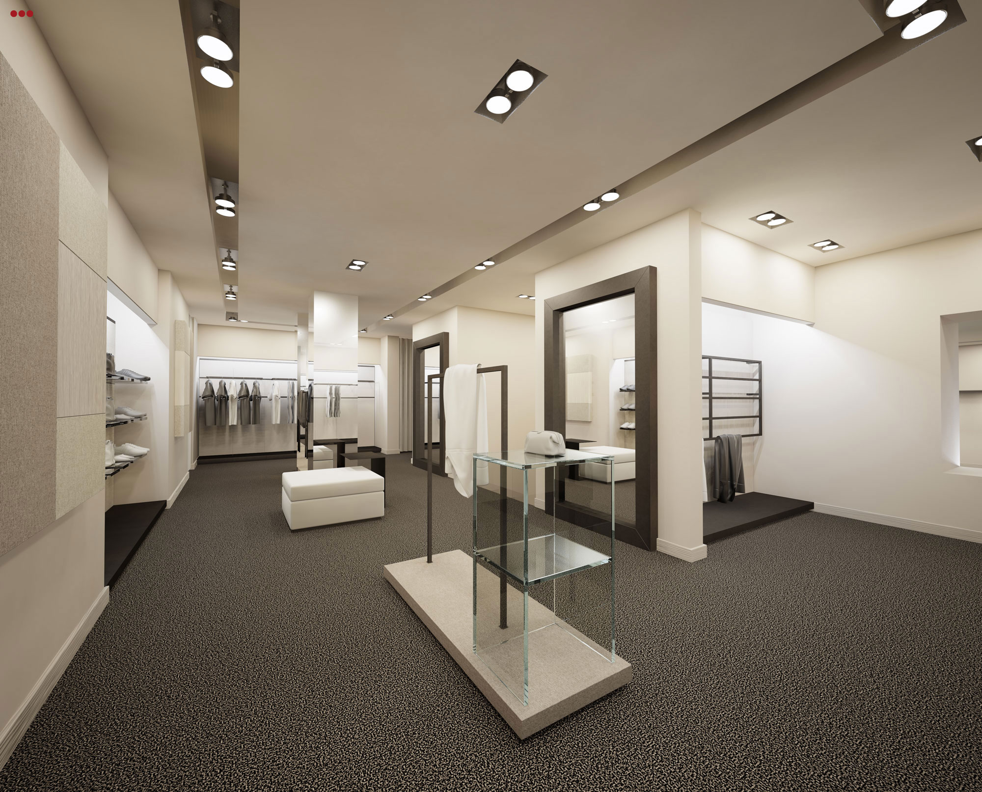rendering progettazioine grafica 3d negozio contract moda design Rimini Pesaro Riccione